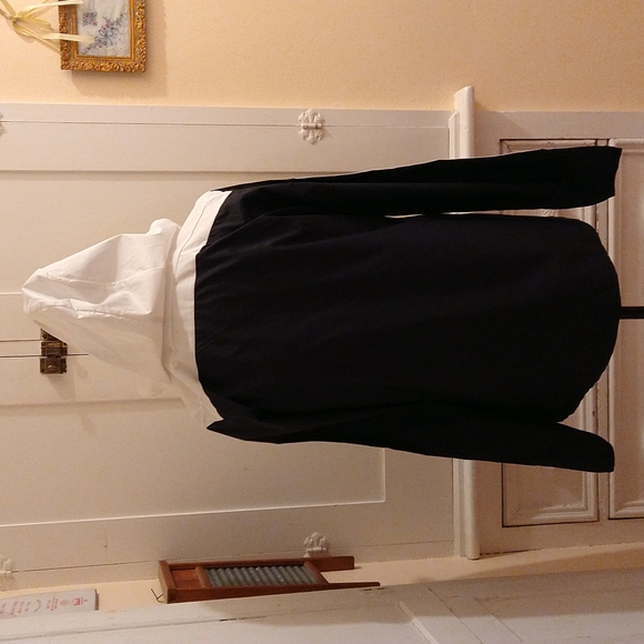 Adidas black and white windbreaker Sz M - Picture 6 of 9